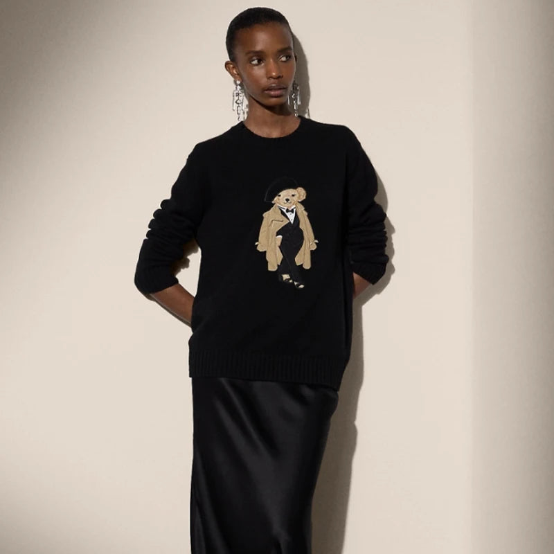 Designer Bear Knit Coat