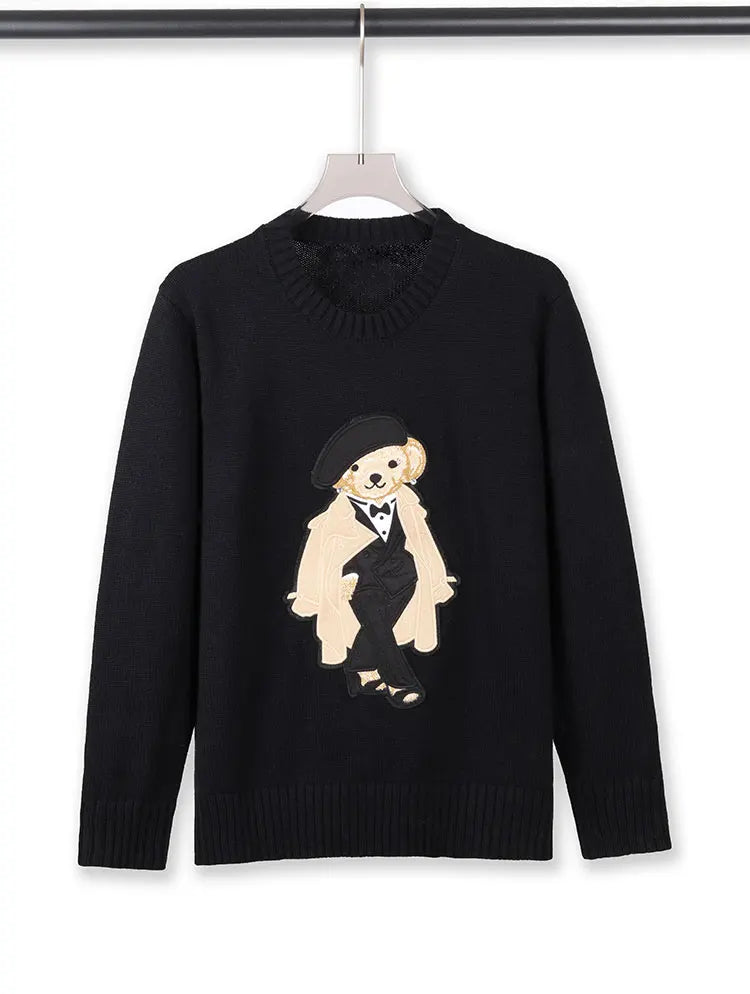 Designer Bear Knit Coat