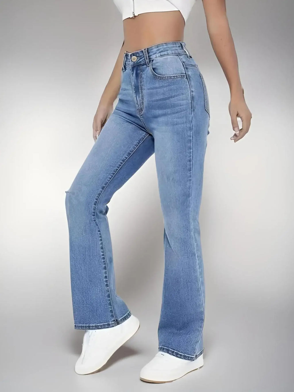 Enzyme Wash Flare Denim
