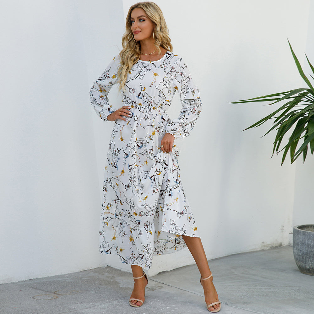 Bohemian Floral Maxi Dress - Premium Chiffon