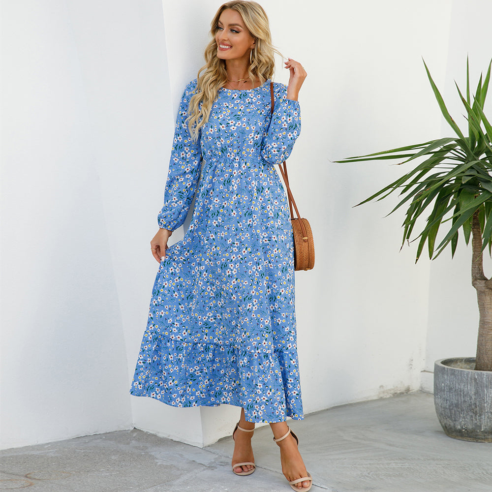 Bohemian Floral Maxi Dress - Premium Chiffon