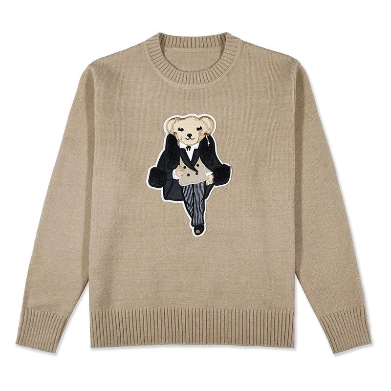 Designer Bear Knit Coat